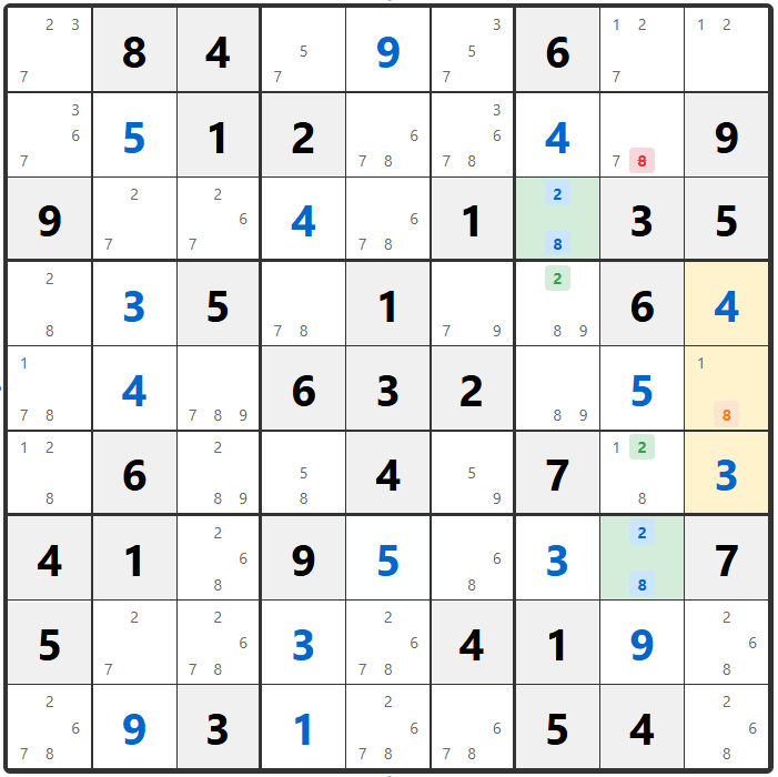 Sudoku Chute Remote Pairs Voorbeeld 1